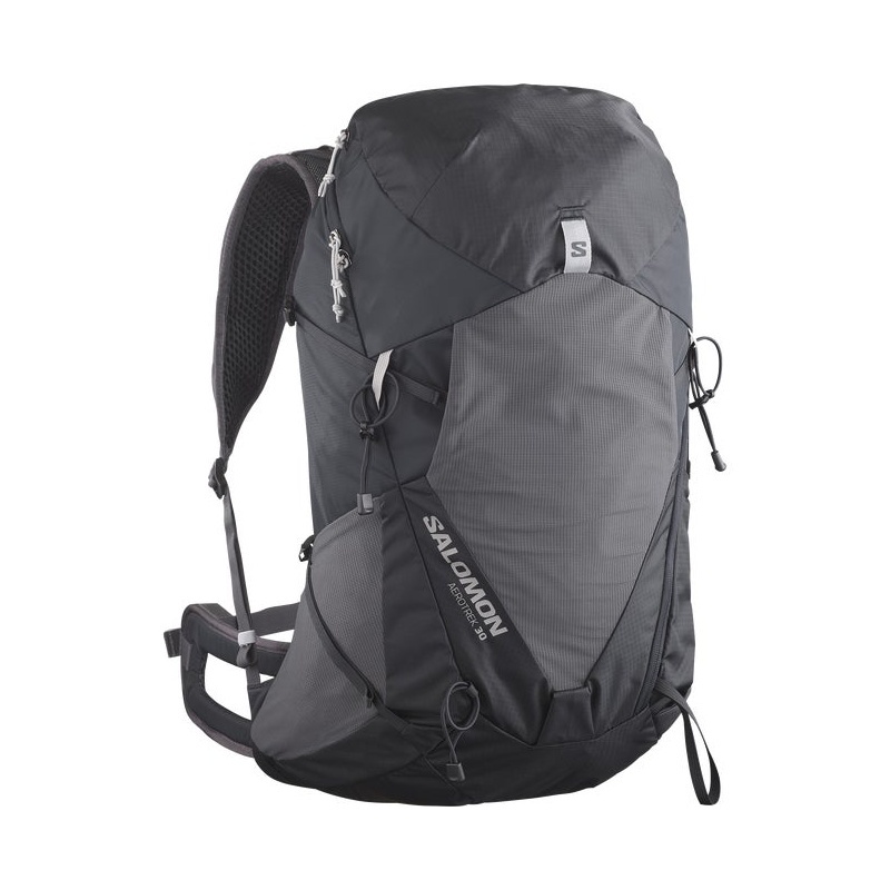 商品Salomon|Salomon萨洛蒙 AEROTREK 30系列男士深炭灰色/深铁灰色/浅银灰色聚酰胺徒步包,价格¥1389,第4张图片详细描述
