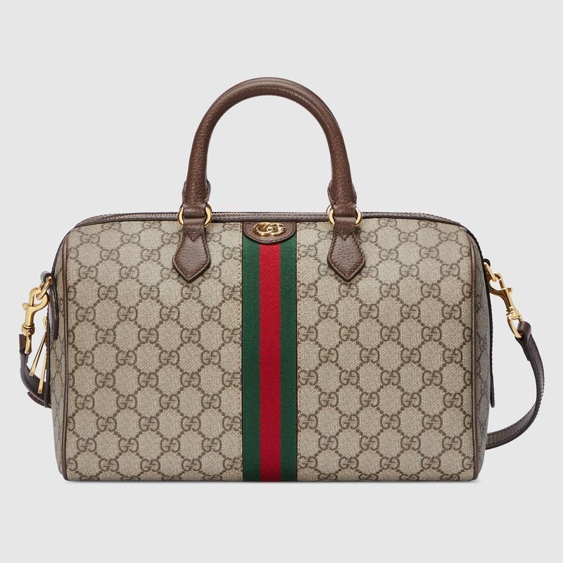 商品Gucci|古驰Ophidia系列女士米色和乌木色帆布中号  手提包 77206596IWG8745,价格¥13985,第16张图片详细描述