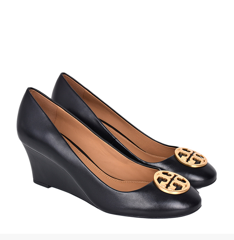 商品Tory Burch|Tory Burch 汤丽柏琦 女士黑色坡跟鞋 45899-006,价格¥1731,第16张图片详细描述