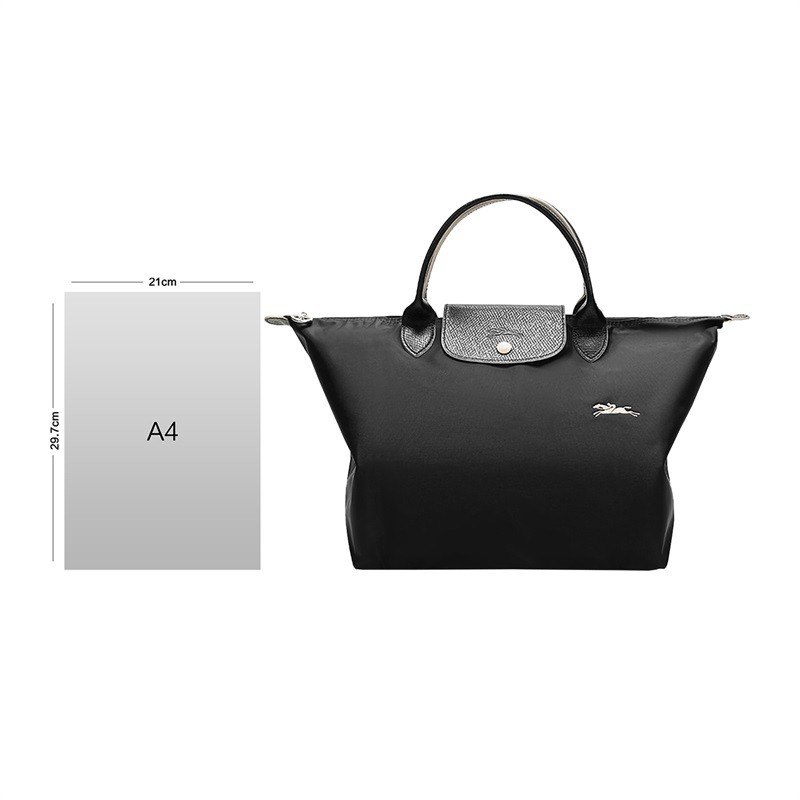 商品[国内直发] Longchamp|LONGCHAMP饺子包珑骧女士手提包中号短柄可折叠手提包尼龙大容量单肩托特包饺子包短柄L1623 619,价格¥806,第4张图片详细描述
