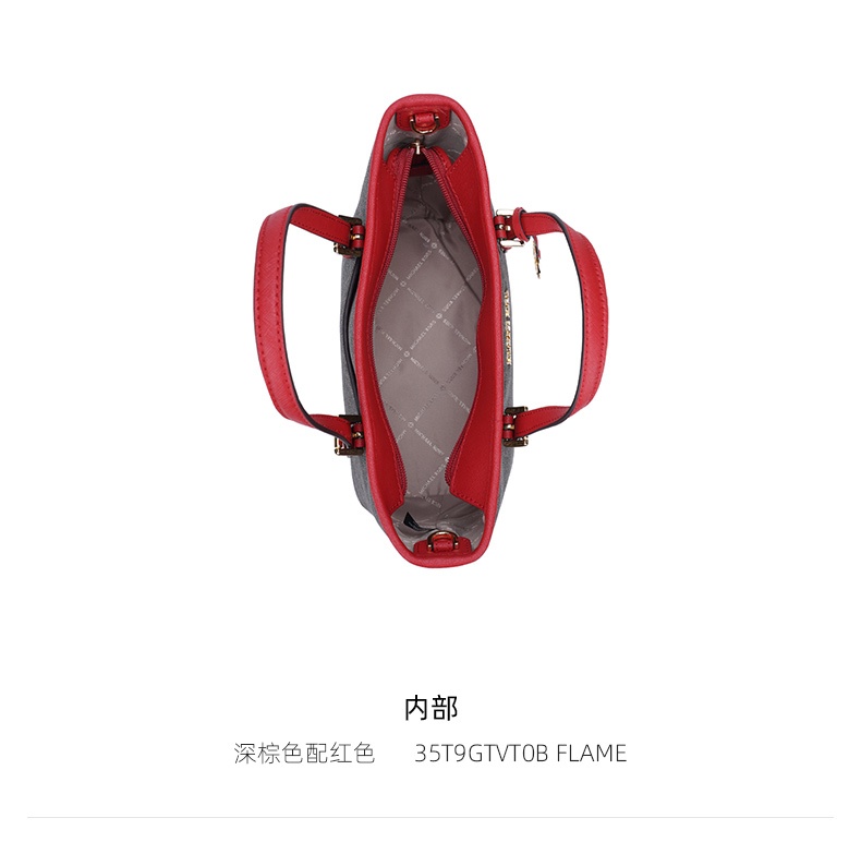 商品Michael Kors|迈克.科尔斯JET SET TRAVEL小号女士PVC单肩手提tote包35T9STVT0B,价格¥1078,第5张图片详细描述