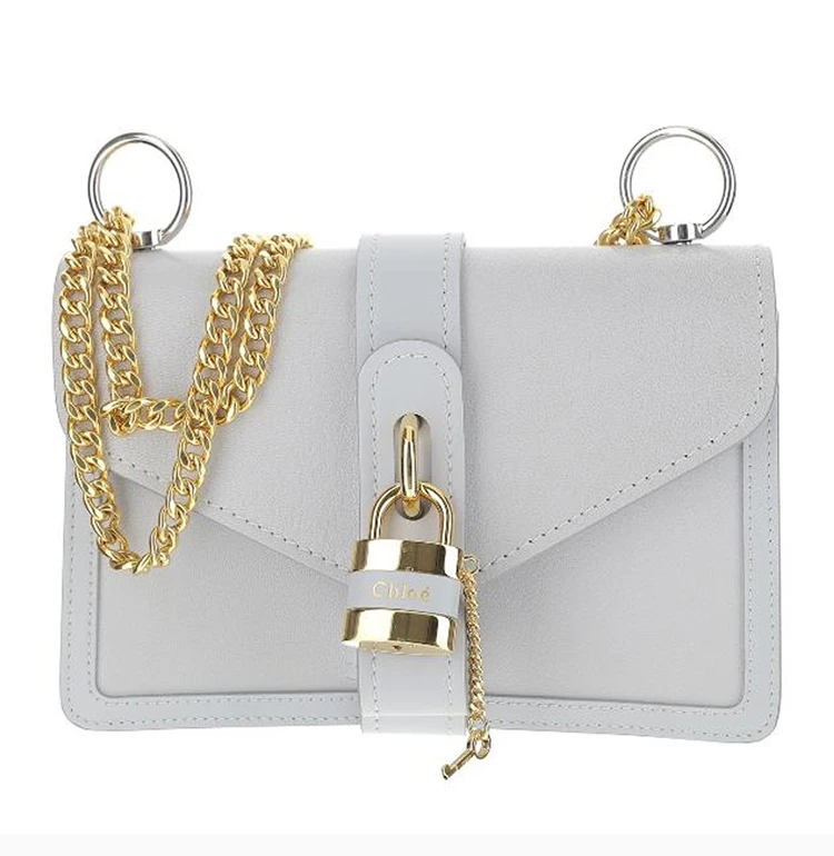 商品[国内直发] Chloé|Chloe' 蔻依 女士灰色皮革单肩包 C19WS205-B71-27S,价格¥10852,第5张图片详细描述