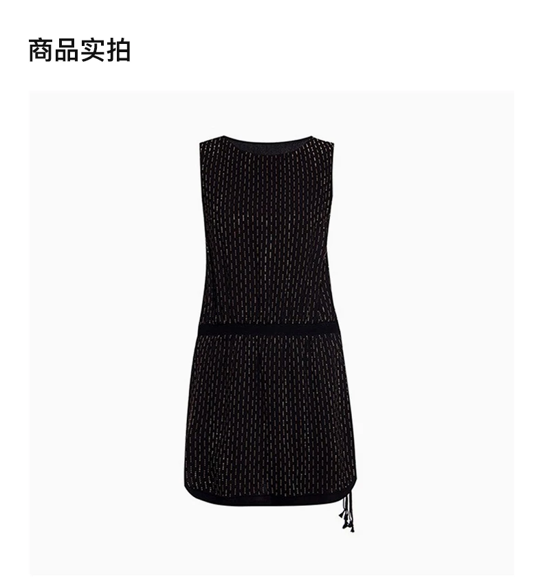 商品[国内直发] Yves Saint Laurent|YSL 圣罗兰 女士黑色连衣裙 607244-Y4A12-1055,价格¥9306,第3张图片详细描述