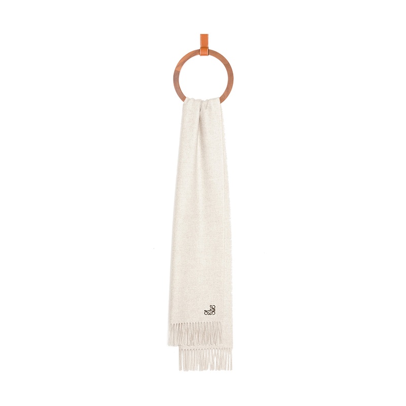 商品Loewe|罗意威23新款 男女通用羊绒标志刺绣流苏围巾,价格¥3581,第5张图片详细描述