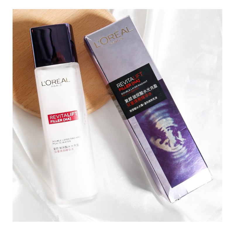 商品[国内直发] L'Oreal Paris|欧莱雅复颜玻尿酸水光充盈双重焕亮精华水130ml,价格¥315,第9张图片详细描述