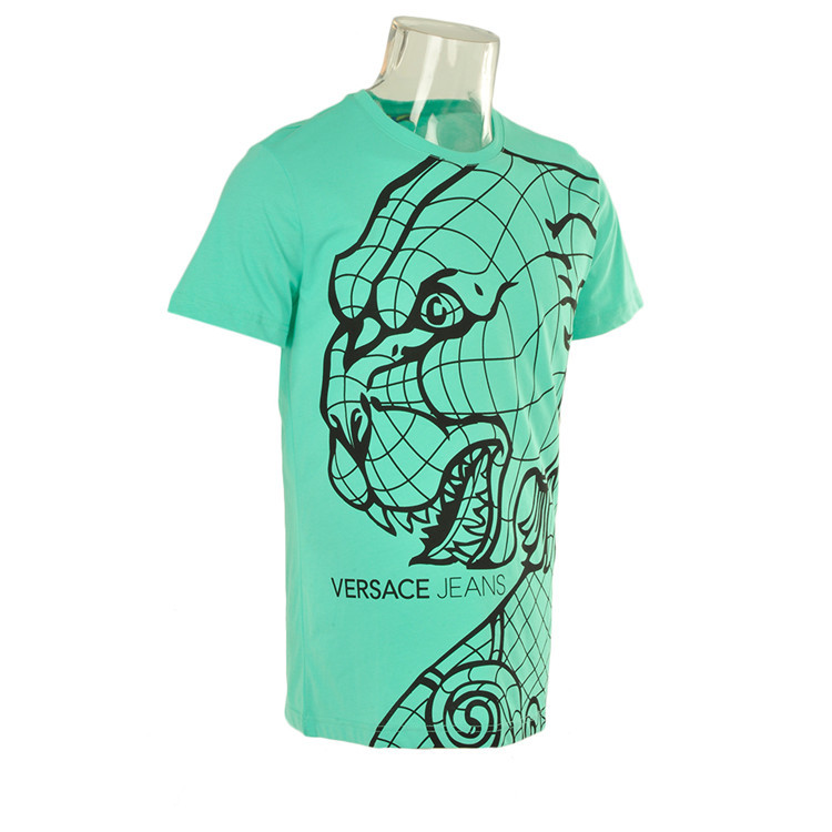 商品Versace|VERSACE JEANS 范思哲牛仔 男士綠色印花T恤 B3GPA7526610112,价格¥447,第12张图片详细描述