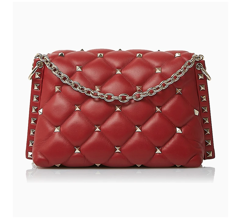 商品[国内直发] Valentino|VALENTINO 女士红色铆钉单肩包 RW2B0C72-NAP-0RO,价格¥12279,第6张图片详细描述