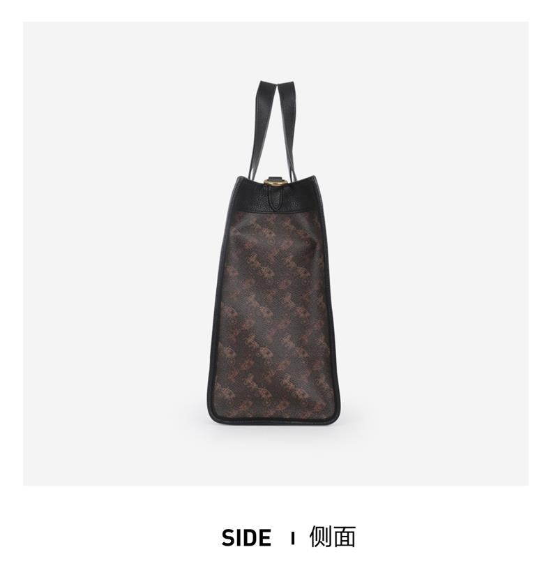 商品Coach|COACH 大号女士PVC配皮斜跨单肩托特包 89143B4SI1,价格¥2999,第5张图片详细描述