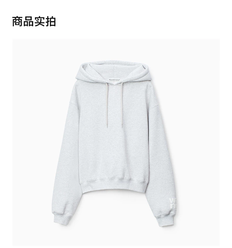 商品Alexander Wang|ALEXANDER WANG 白色女士卫衣/帽衫 4CC3212-053,价格¥1762,第4张图片详细描述