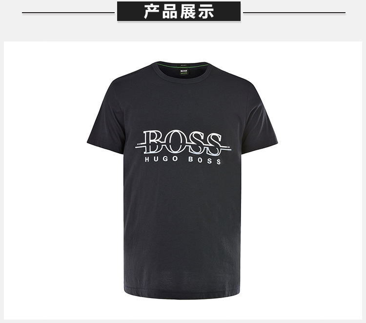 商品Hugo Boss|Hugo Boss 雨果博斯 男士棉质BOSS徽标休闲短袖T恤 TEE2-50389696-410,价格¥527,第6张图片详细描述
