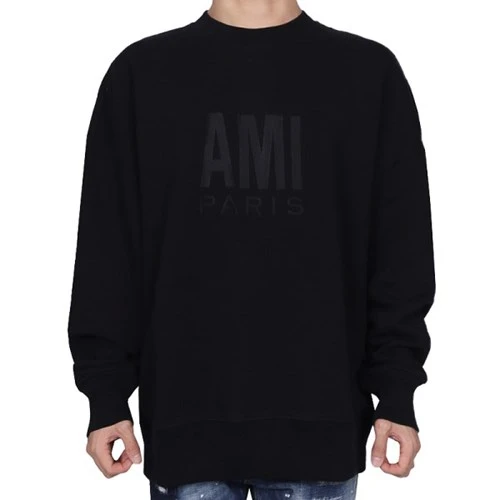 商品AMI|AMI 男士套头卫衣黑色 USW003-731-001,价格¥840,第1张图片详细描述