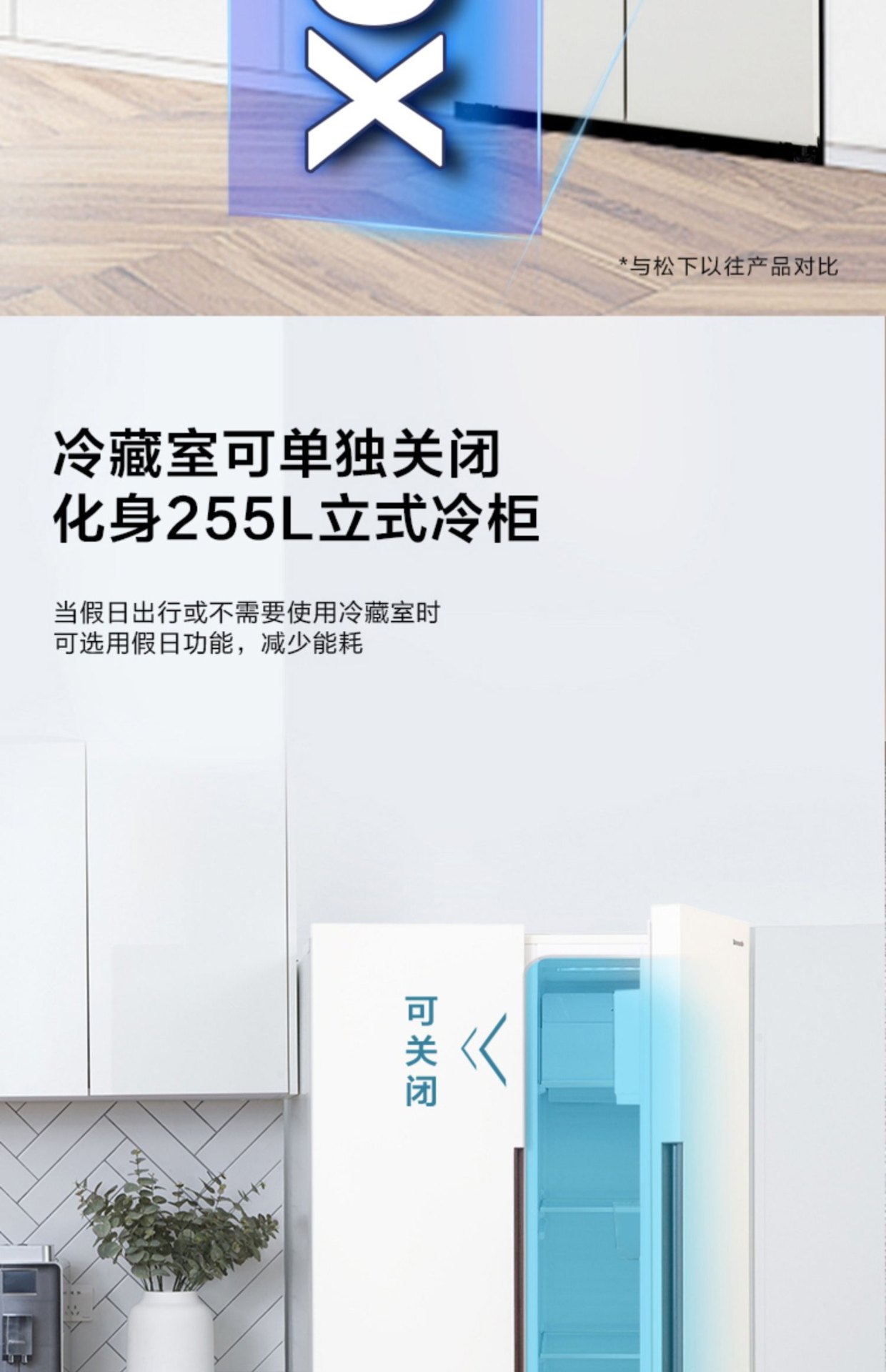 商品[国内直发] Panasonic|Panasonic/松下对开门家用风冷无霜纤薄嵌入大容量电冰箱NR-TB57BPA-W,价格¥4122,第14张图片详细描述