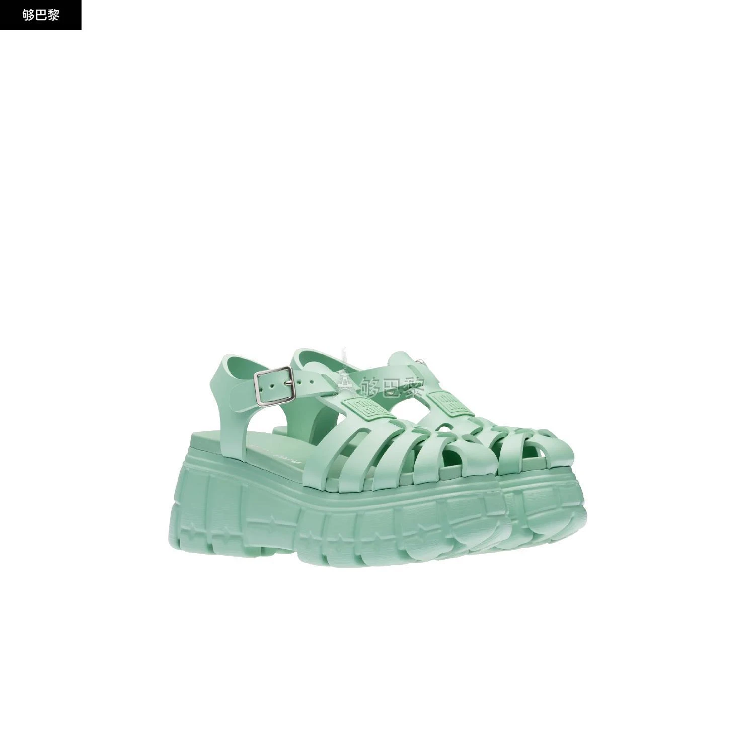 商品Miu Miu|包邮包税【预售7天发货】 MIUMIU缪缪 23秋冬 女士 厚底鞋 Sandales à plateforme en EVA 5X709D_3LKK_F0092_F_085,价格¥4805,第3张图片详细描述