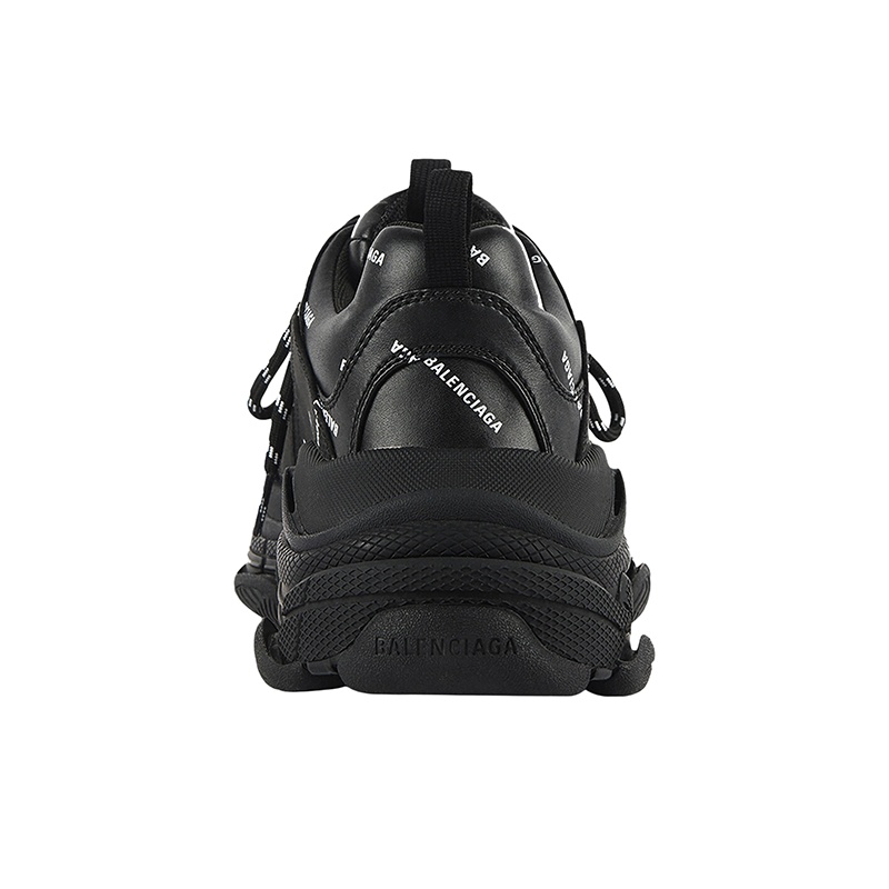 商品Balenciaga|巴黎世家 TripleS系男黑色聚氨酯标志印运动鞋,价格¥7524,第3张图片详细描述