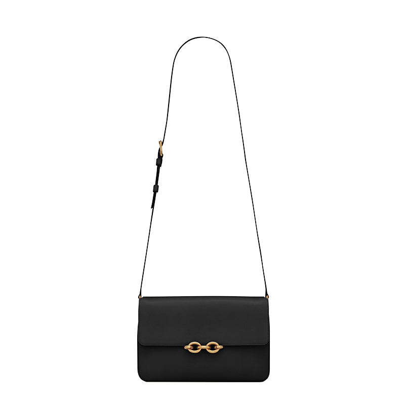 商品Yves Saint Laurent|SAINT LAURENT PARIS/圣罗兰 YSL早春LE MAILLON系列 滑面小牛皮点缀金属扣斜挎单肩包,价格¥19493,第2张图片详细描述