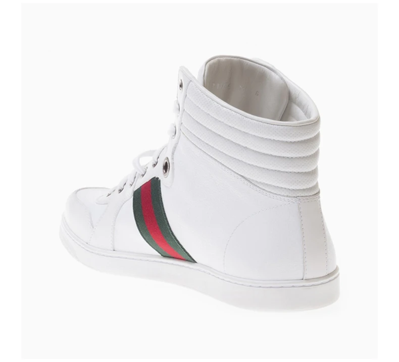 商品Gucci|GUCCI 男款白色牛皮高帮运动休闲鞋 221825-ADFX0-9060,价格¥3426,第5张图片详细描述