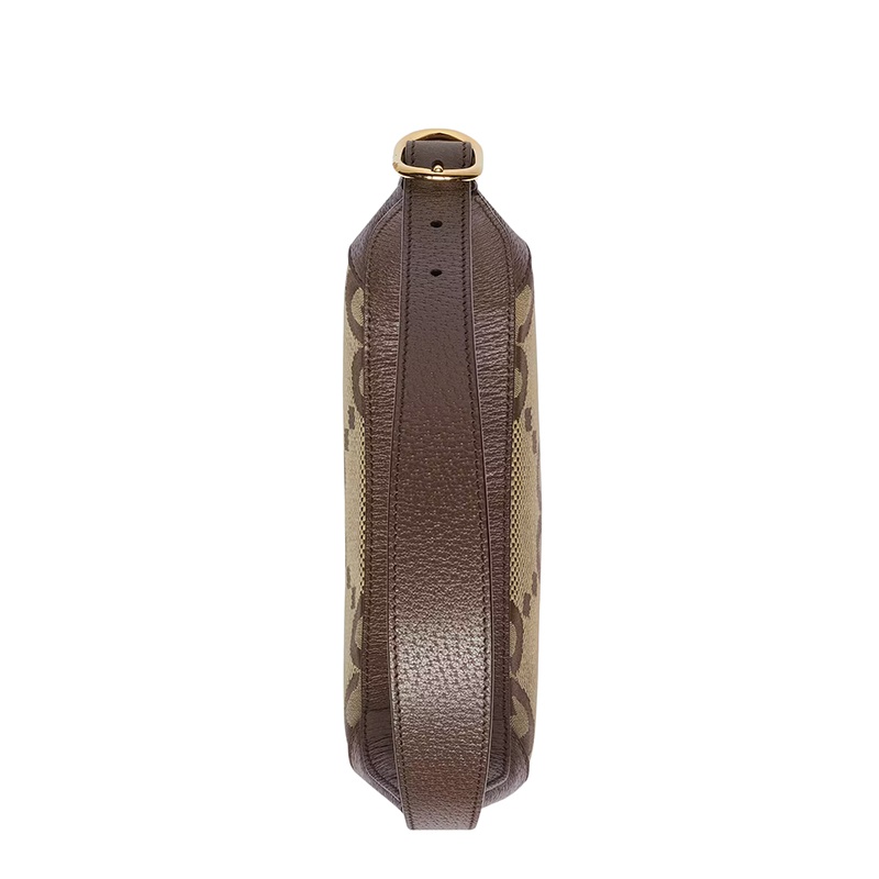 商品Gucci|GUCCI/古驰 22春夏新款Ophidia系列 女士迷你驼色乌木色超级老花帆布红绿织带腋下单肩包658551UKMDG2570,价格¥7297,第6张图片详细描述