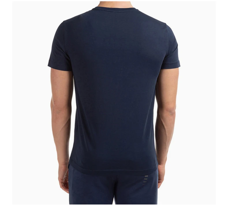 商品Emporio Armani|EMPORIO ARMANI 安普里奥·阿玛尼 徽标图案蓝色印花短袖男士T恤 3HPT48-PJT3Z-1554,价格¥405,第7张图片详细描述