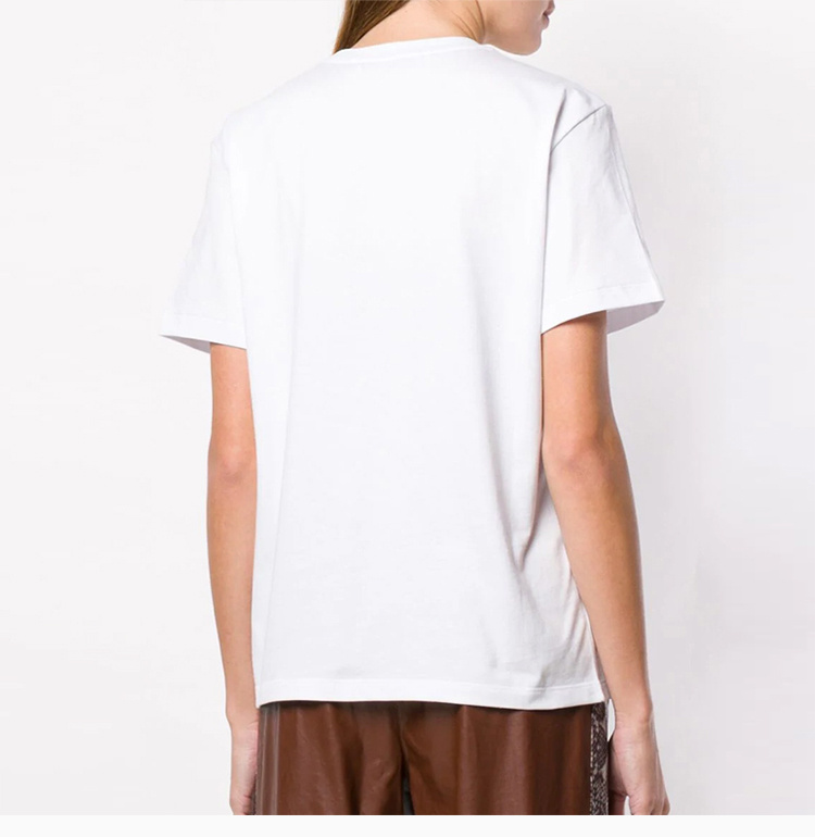 商品MSGM|MSGM 女士棉质字母印花圆领短袖T恤 2641MDM173-5298-01,价格¥625,第8张图片详细描述