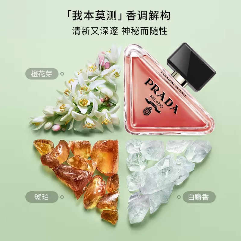 商品Prada|普拉达我本莫测女士香水 EDP花香琥珀持久留香30-50-90ml,价格¥496,第8张图片详细描述