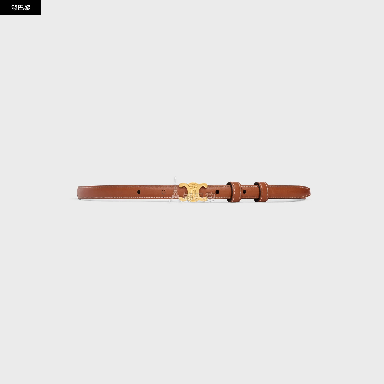 商品Celine|【预售】 赛琳 25春夏 女士 腰带 TEEN TRIOMPHE牛皮革腰带 45BA33A78.04LU ,价格¥3823,第3张图片详细描述