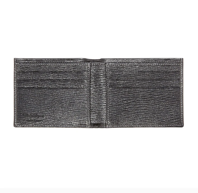 商品[国内直发] Salvatore Ferragamo|Salvatore Ferragamo 菲拉格慕 男士黑色牛皮对折短款钱包钱夹 66-7069-351314,价格¥1504,第5张图片详细描述