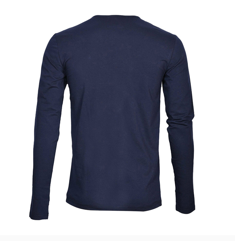 商品Versace|VERSACE 男士深蓝色胸前徽标圆领长袖T恤 AUU01007-A232741-A1384,价格¥468,第8张图片详细描述