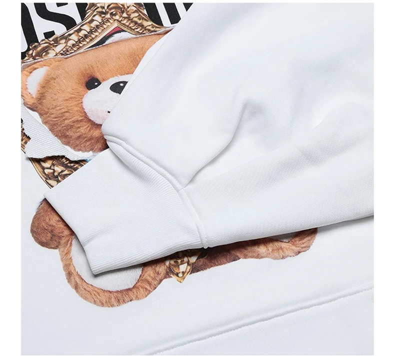 商品Moschino|MOSCHINO 女士白色印花棉质连帽卫衣 DA1710-0427-1001,价格¥1448,第8张图片详细描述