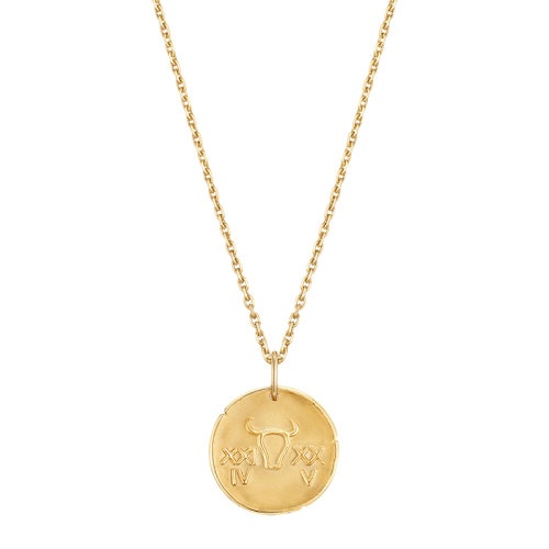 商品Van Cleef & Arpels| Van Cleef & Arpels/梵克雅宝 新款Zodiaque十二星座系列 18K金黄金Tauri金牛座徽章圆形吊坠VCARP7SS00,价格¥20307,第5张图片详细描述