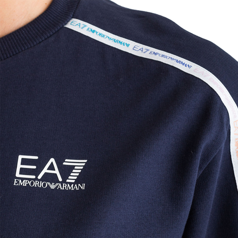 商品Emporio Armani|EMPORIO ARMANI 女士蓝色棉质圆领卫衣 3HTM32-TJ39Z-1554,价格¥658,第5张图片详细描述