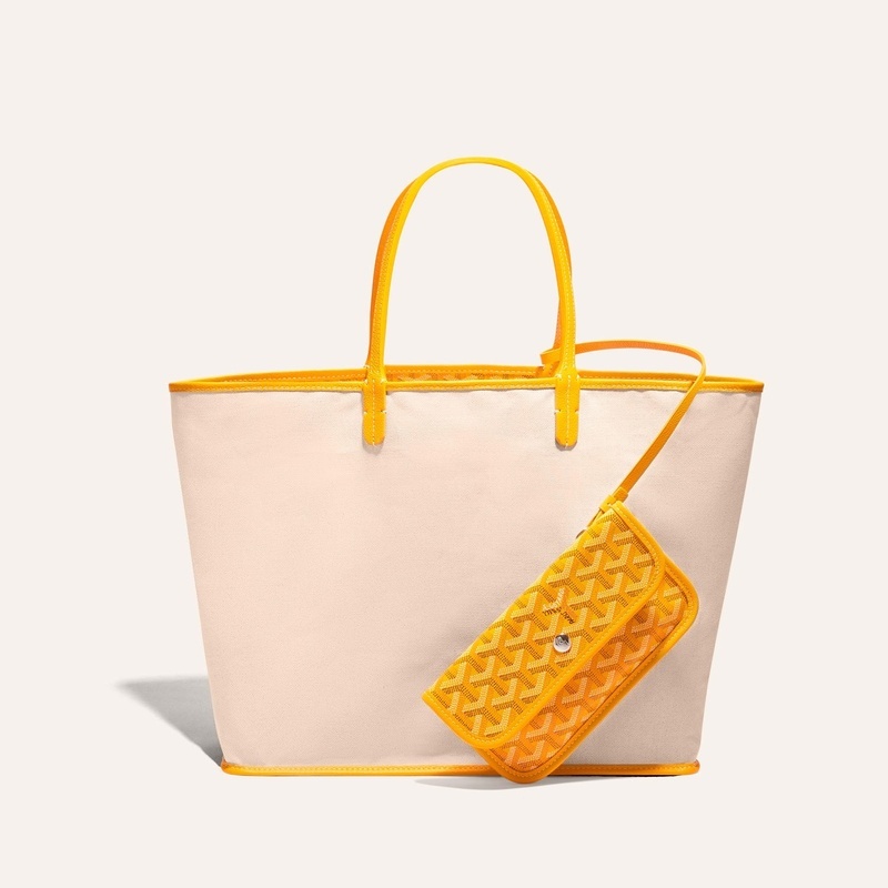 商品Goyard|高雅德 Saint Louis PM男女黑色帆布/小牛皮手提包 STLOUIPMLTY01CL03P（十色可选）,价格¥13567,第13张图片详细描述