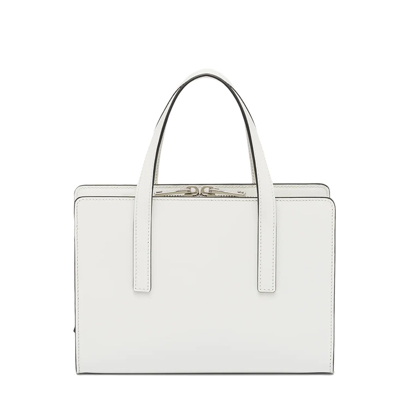 商品Prada|PRADA/普拉达 22新款Re-Edition 1995系列 女士迷你款白色皮革热印徽标配拉链式隔层单肩斜挎手提包,价格¥24800,第3张图片详细描述