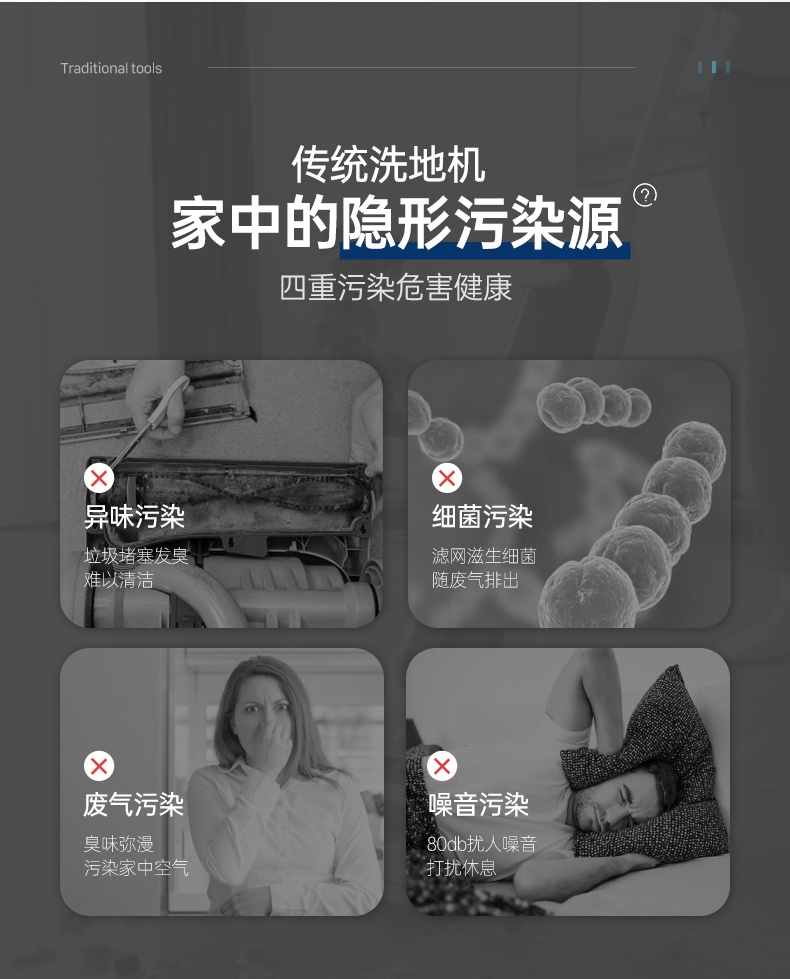 商品[国内直发] Morphy Richards|洗地机家用扫拖吸三合一拖把无线智能自动静音清洗机MR3300,价格¥2066,第11张图片详细描述