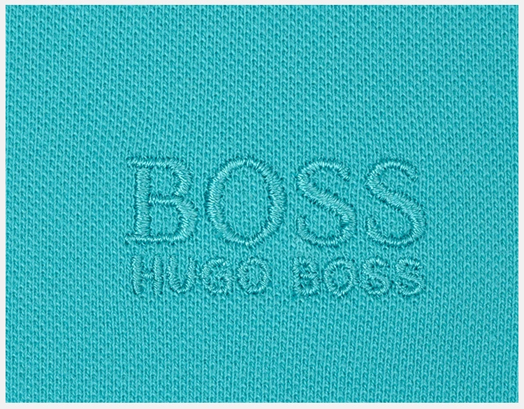 商品Hugo Boss|Hugo Boss 雨果博斯 新款男士商务休闲纯棉湖水蓝色短袖POLO衫 PADDOS1-8581-488,价格¥657,第7张图片详细描述