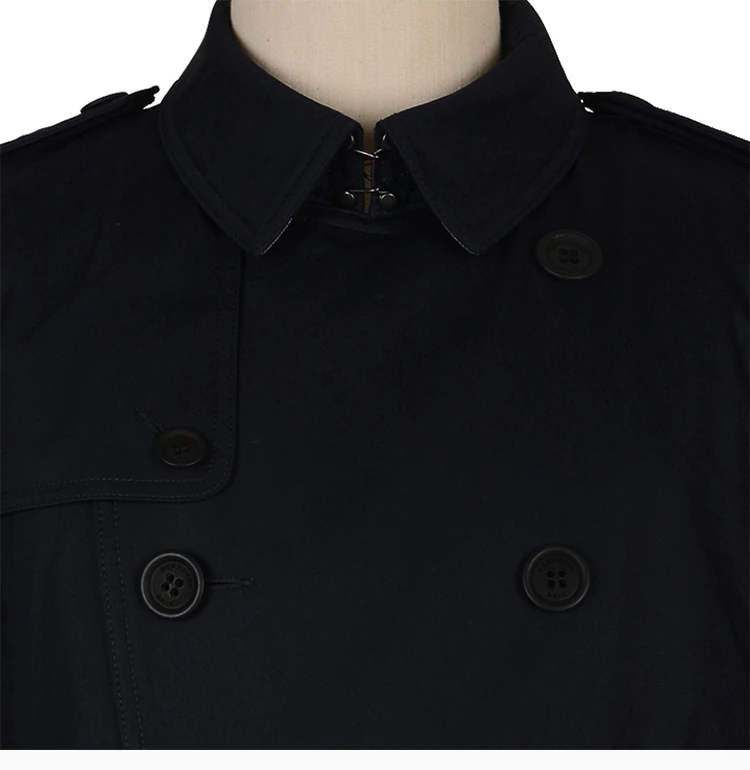 商品[国内直发] Burberry|BURBERRY 蓝色男士风衣 3950394,价格¥7093,第11张图片详细描述