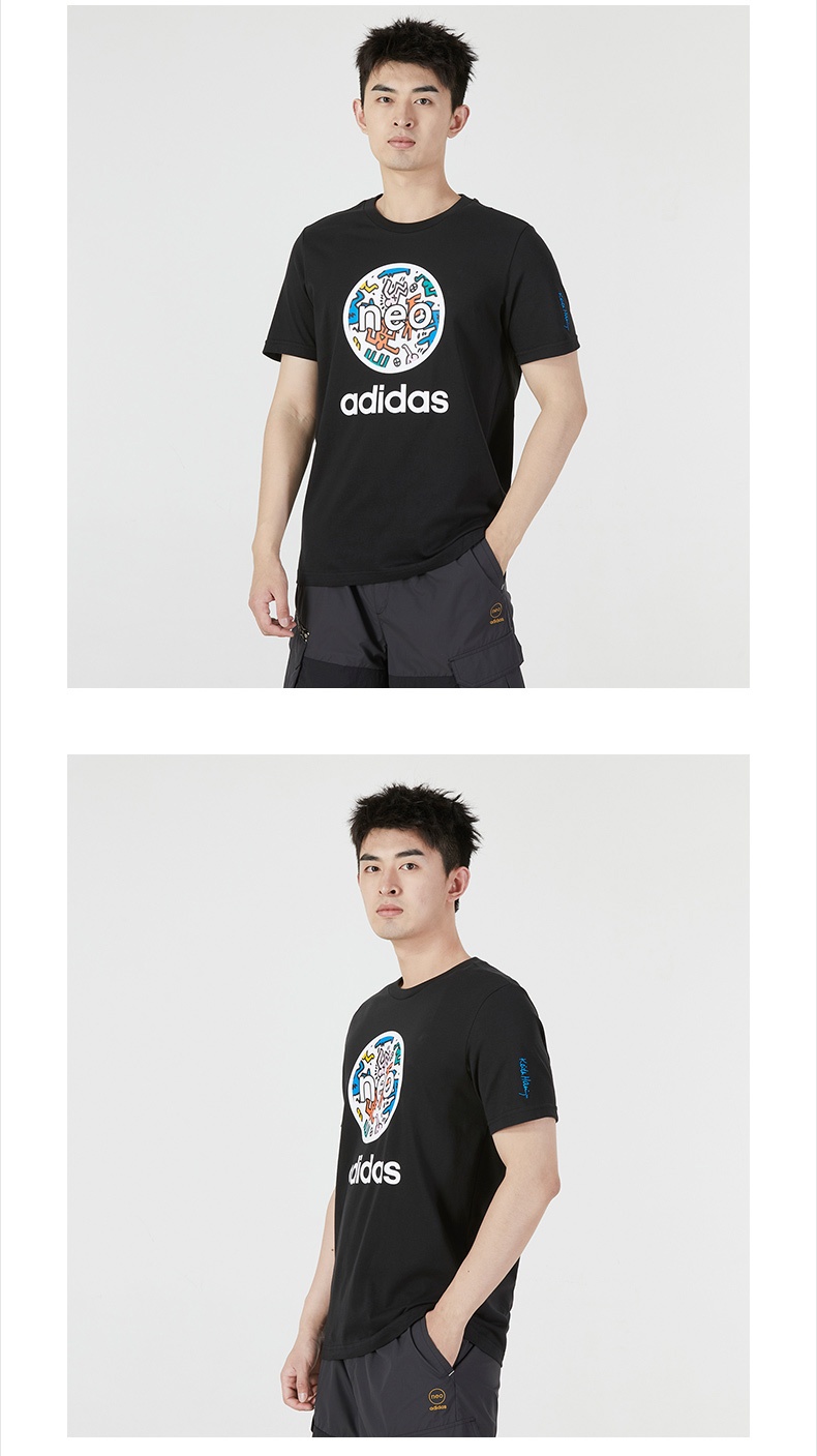 商品[国内直发] Adidas|U KH LOGO TEE男女运动休闲短袖T恤,价格¥196,第2张图片详细描述