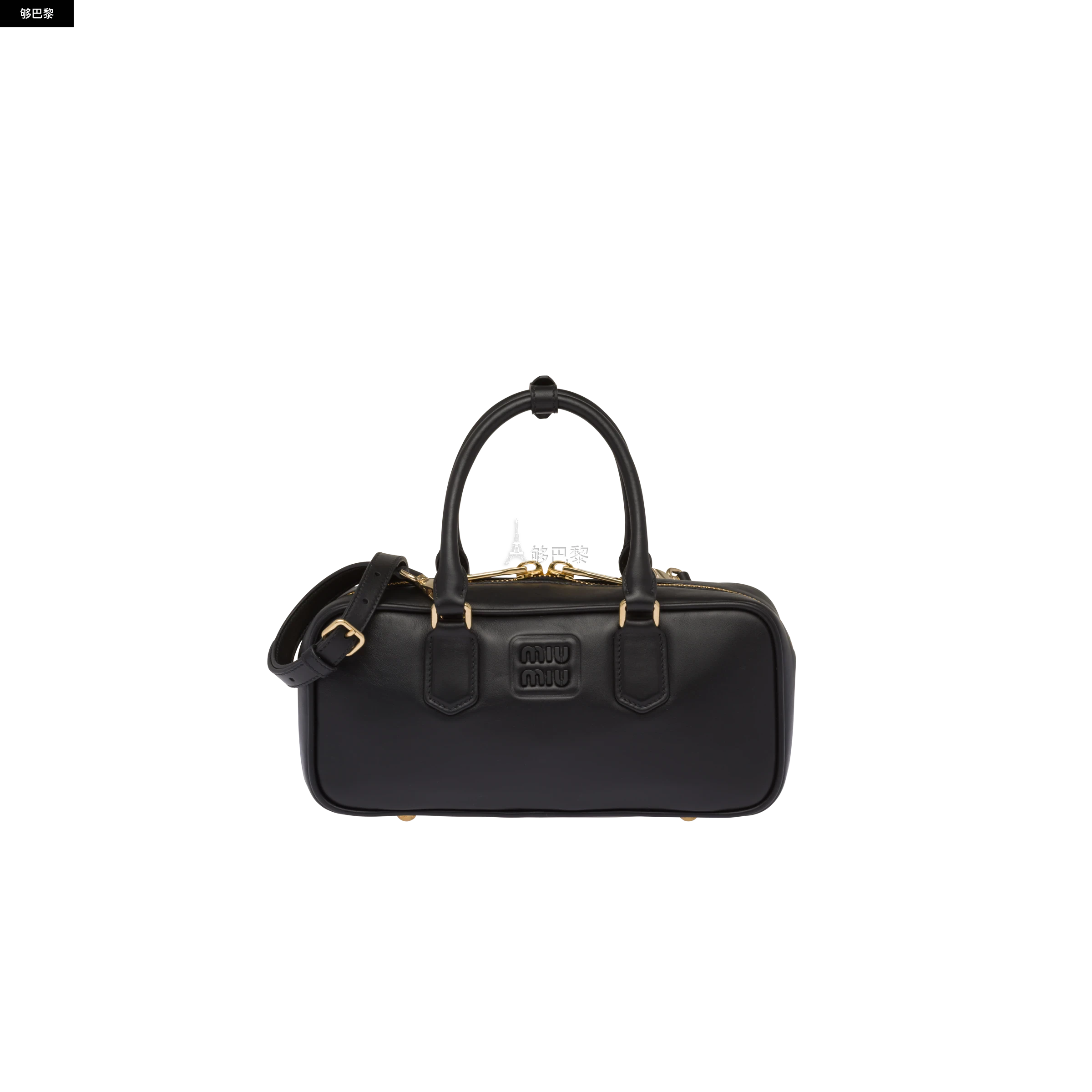 商品Miu Miu|【预售】 缪缪 24秋冬 女士 手提包 Sac Arcadie en cuir 5BB148_2F8K_F0002_V_OOO,价格¥20737,第4张图片详细描述