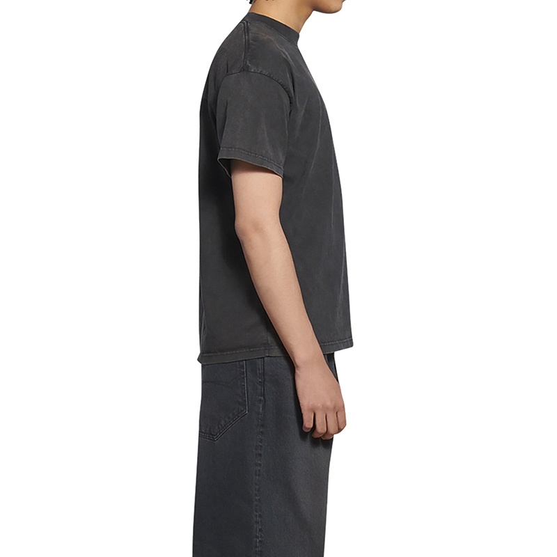 商品Balenciaga|Balenciaga/巴黎世家 22年早春新款  男士黑色棉质Logo短袖T恤,价格¥4673,第3张图片详细描述