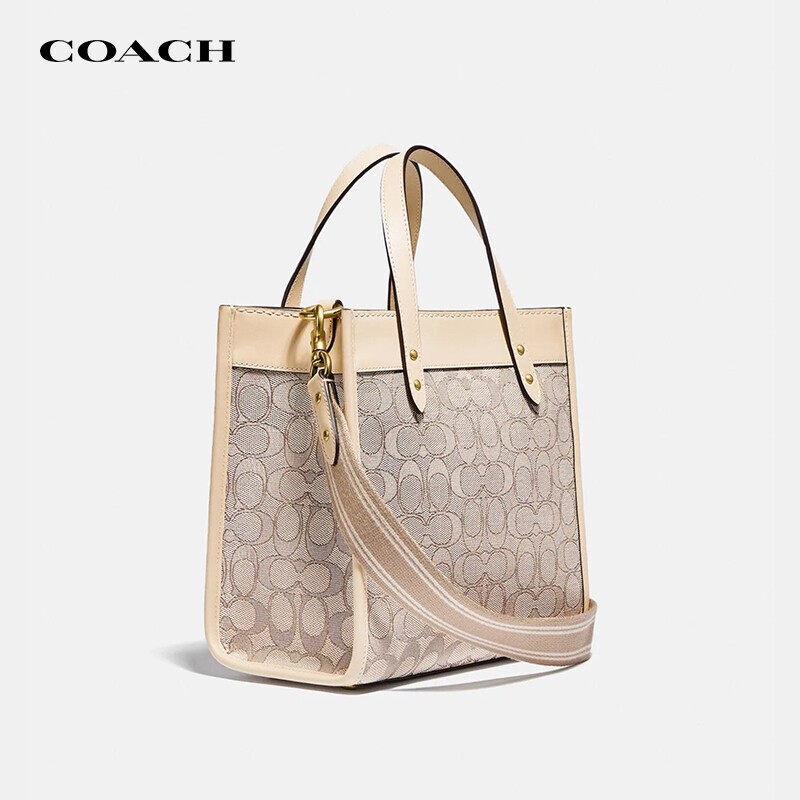 商品[国内直发] Coach|蔻驰女士 经典标志印花托特包小号手提单肩斜挎包CF404 IMOT4,价格¥972,第11张图片详细描述