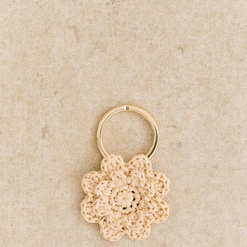 商品SEZANE|Sezane 女士淡棕色拉菲草钥匙扣,价格¥289,第3张图片详细描述