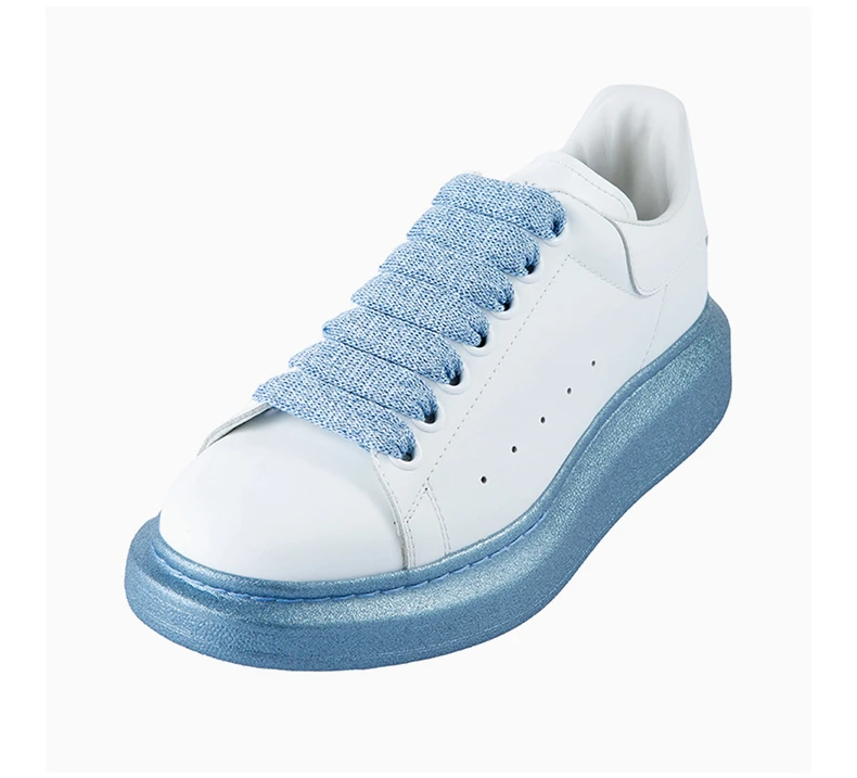 商品Alexander McQueen|Alexander McQueen 亚历山大·麦昆 白色/瓷蓝色女士运动鞋 553770-WHWKV-9307,价格¥3750,第6张图片详细描述