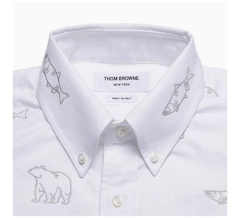 商品Thom Browne|THOM BROWNE 白色男士衬衫 MWL272E-07606-100,价格¥4822,第6张图片详细描述