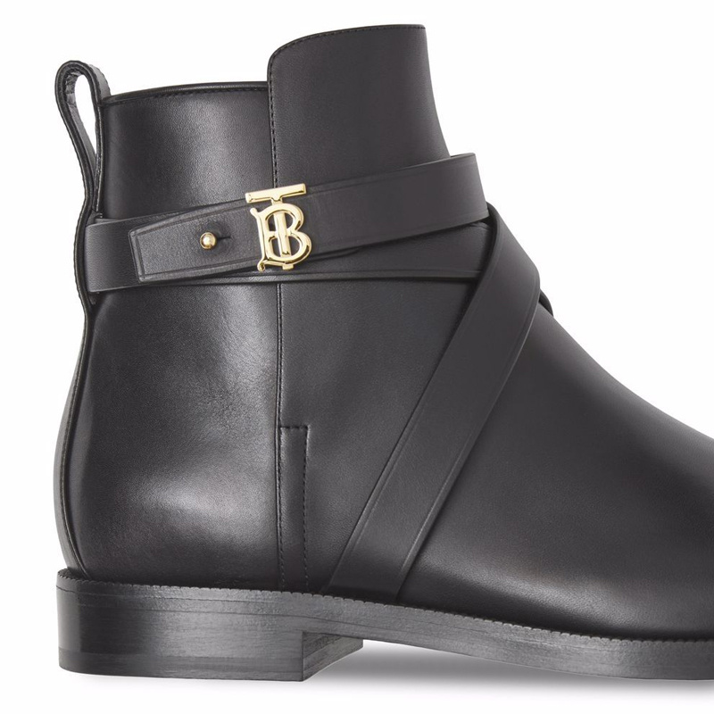 商品Burberry|BURBERRY 黑色女士踝靴 8042370,价格¥3713,第5张图片详细描述