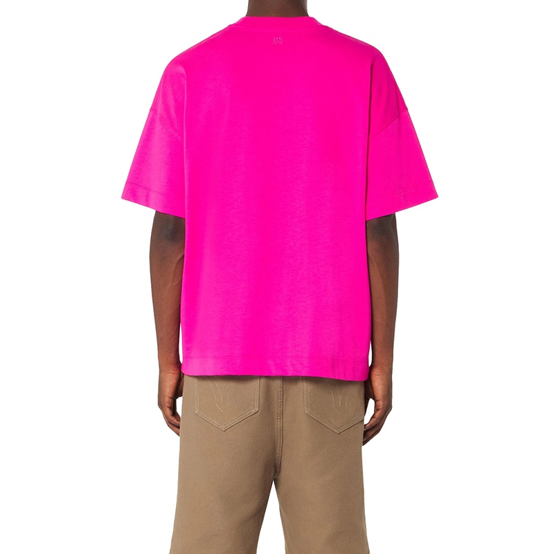 商品AMI|Ami 22年春夏新款 男女同款紫红色纯有机棉Alexandre Mattiussi短袖T恤,价格¥1346,第8张图片详细描述