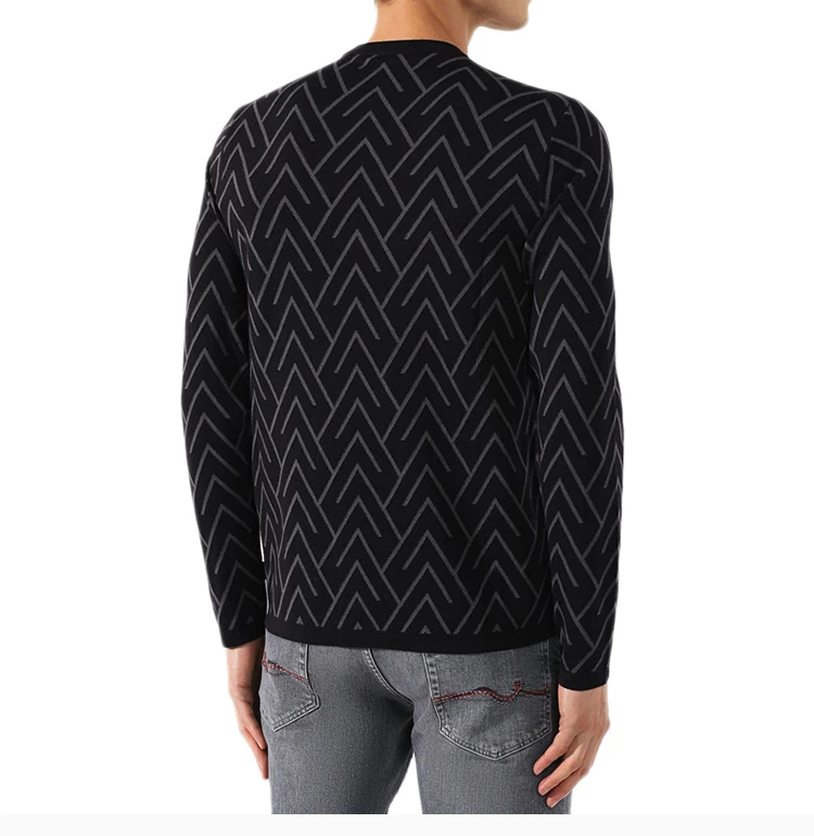 商品Emporio Armani|Emporio Armani 安普里奥 阿玛尼 男士深蓝色毛衣 6G1MT1-MTXZ-F925,价格¥1476,第6张图片详细描述
