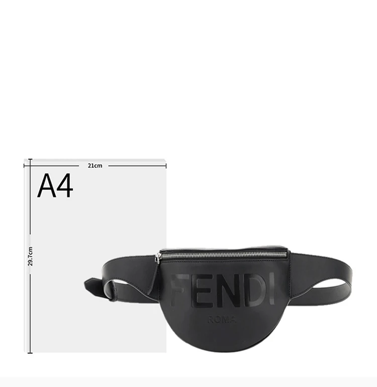 商品[国内直发] Fendi|FENDI 男士黑色字母logo牛皮腰包 7VA525-AFBF-F0GXN,价格¥5903,第4张图片详细描述