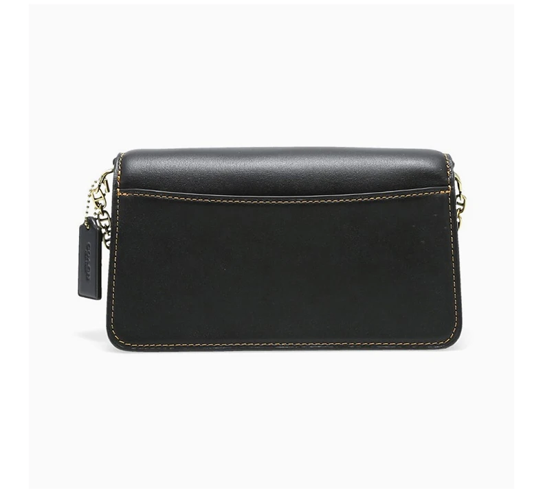 商品Coach|Coach(专柜) 女士黑色皮革金属搭扣链条单肩包 4763B4BK,价格¥1815,第7张图片详细描述