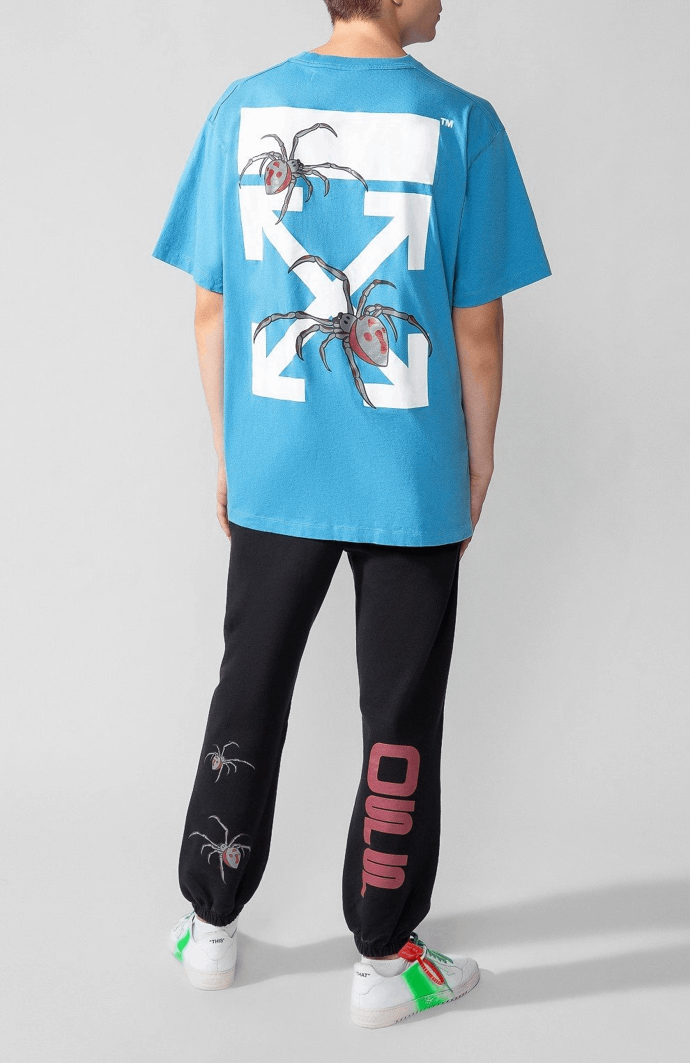 商品[国内直发] Off-White|Off-White短袖T恤夏装上衣 男款 蓝色OMAA038S20185001-3088S,价格¥1241,第2张图片详细描述