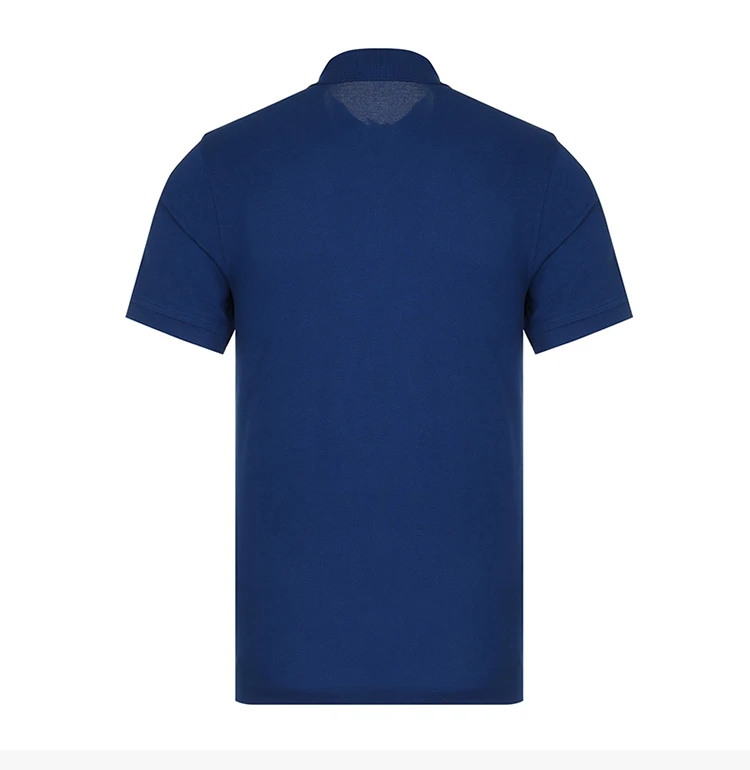 商品Burberry|Burberry outlets 奥莱博柏利 男士蓝色商务休闲棉质短袖T恤 4061233,价格¥1191,第4张图片详细描述