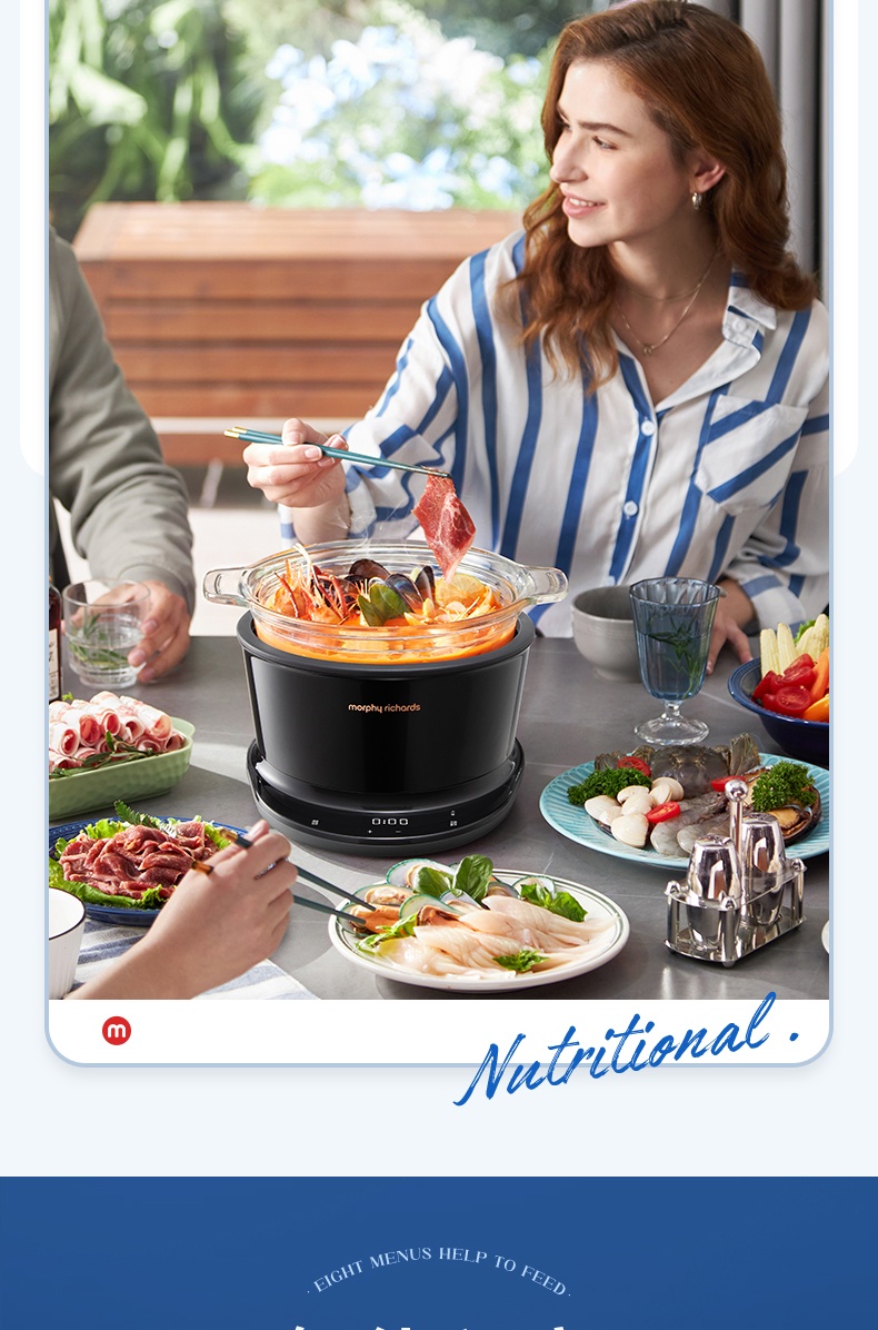 商品[国内直发] Morphy Richards|电炖煲汤锅多功能家用养生锅隔水燕窝炖陶瓷全自动煮粥MR9082,价格¥432,第25张图片详细描述